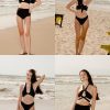 Hallie multi-wear bikini top in Rebirth basalt
