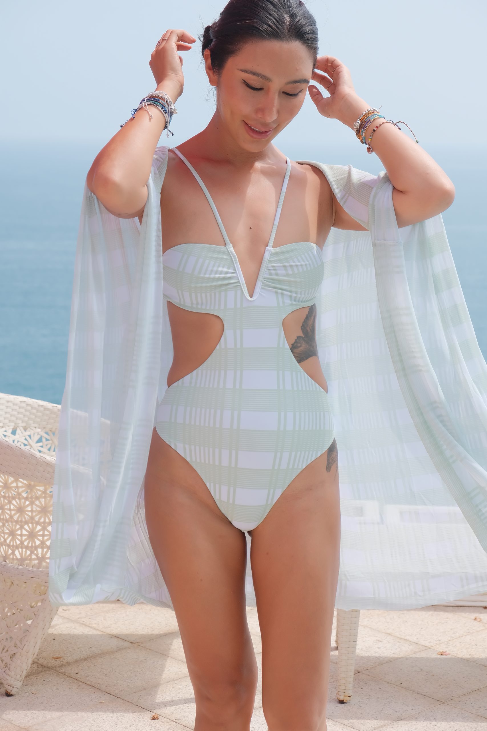 Kayla mesh throwover in matcha cream - Image 7