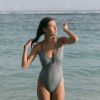 Harlynn monokini in Earl grey crinkle
