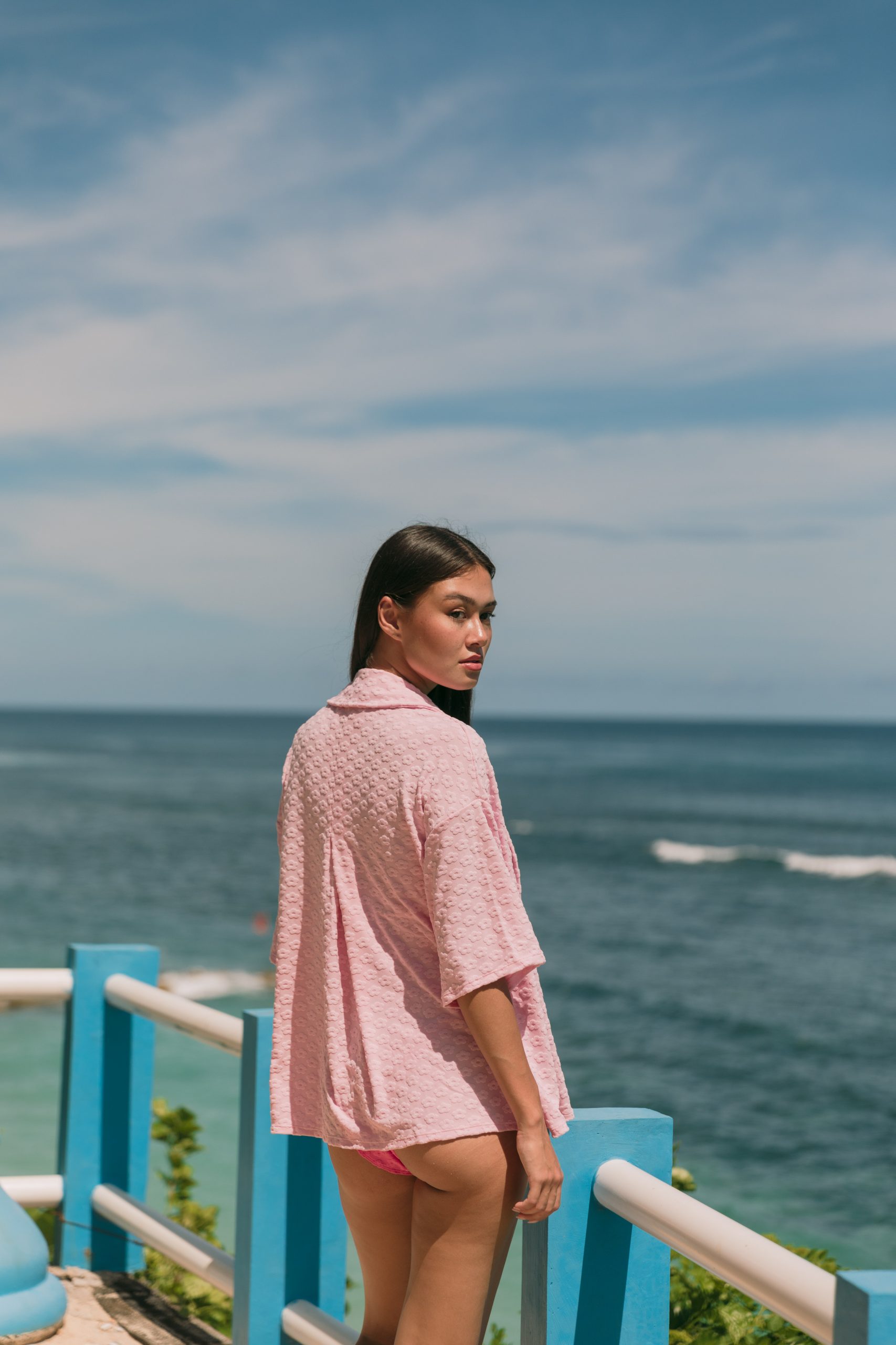 Aera terry floral shirt 2.0 in puffy Strawberry meringue - Image 5