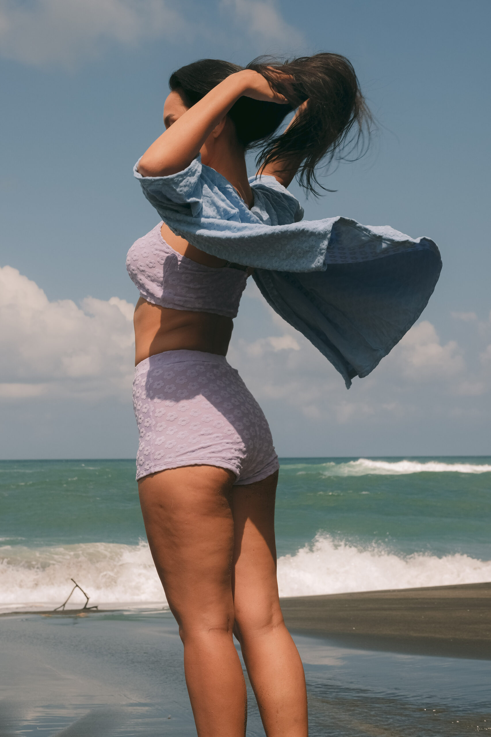 Coco terry floral swim shorts 2.0 in puffy Taro - Image 6